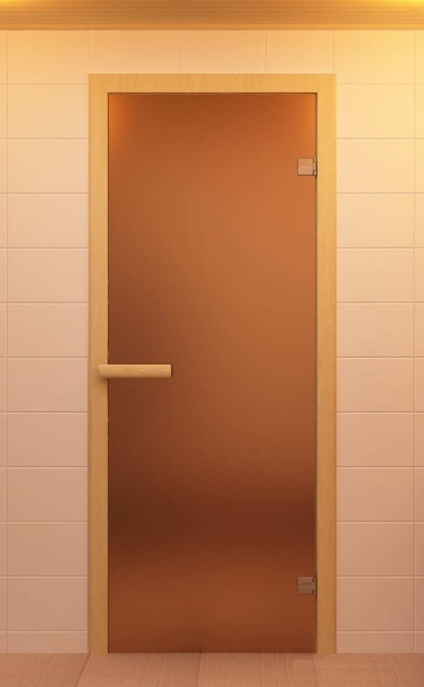 Дверь для сауны, дверь бронза матовая, бронза матовая, дверь для бани бронза матовая